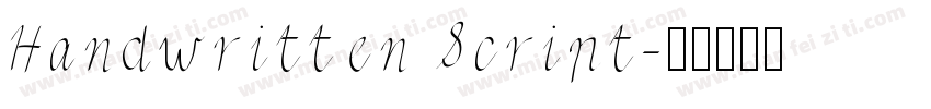 Handwritten Script字体转换